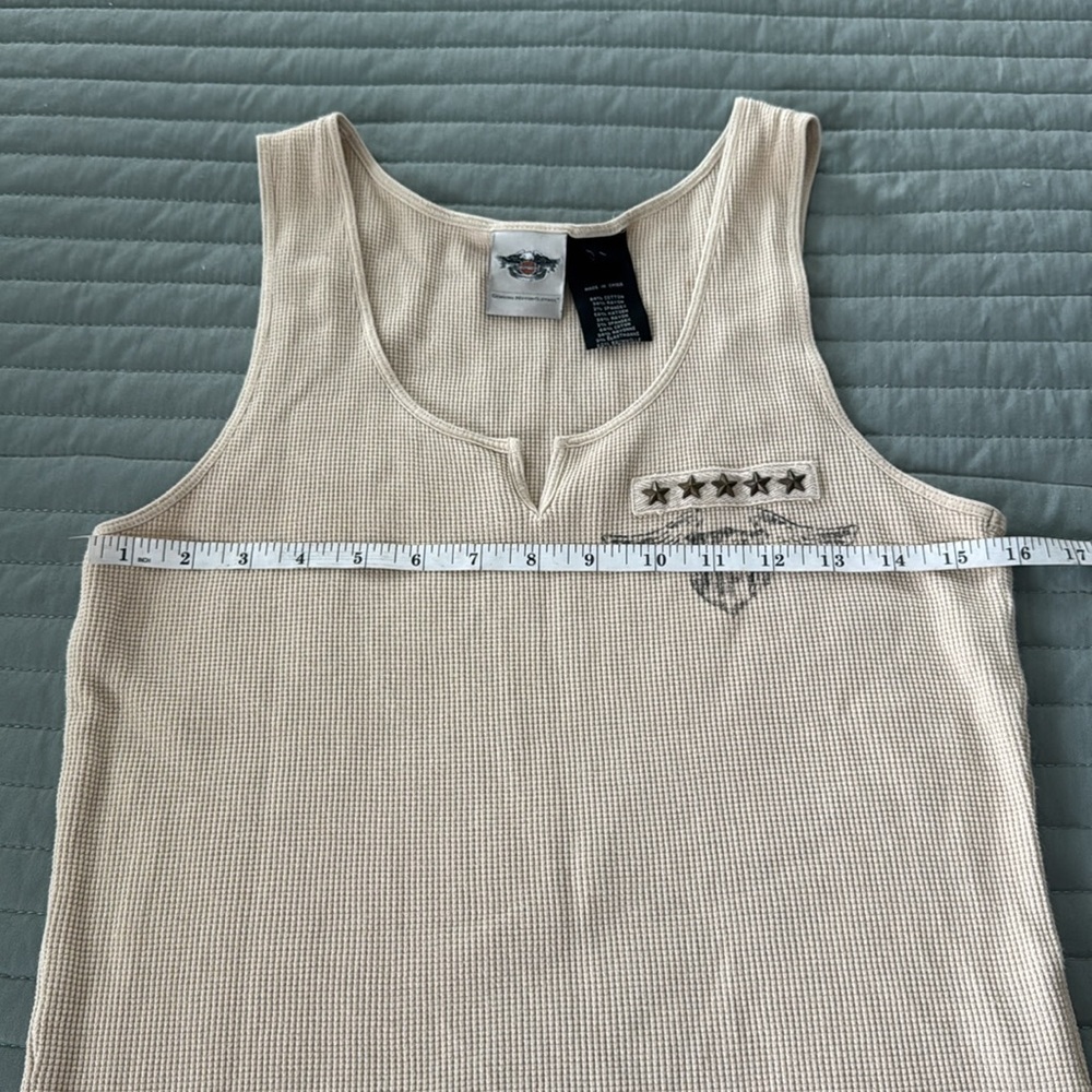 Harley-Davidson Beige Waffle Knit Top - Picture 6 of 6